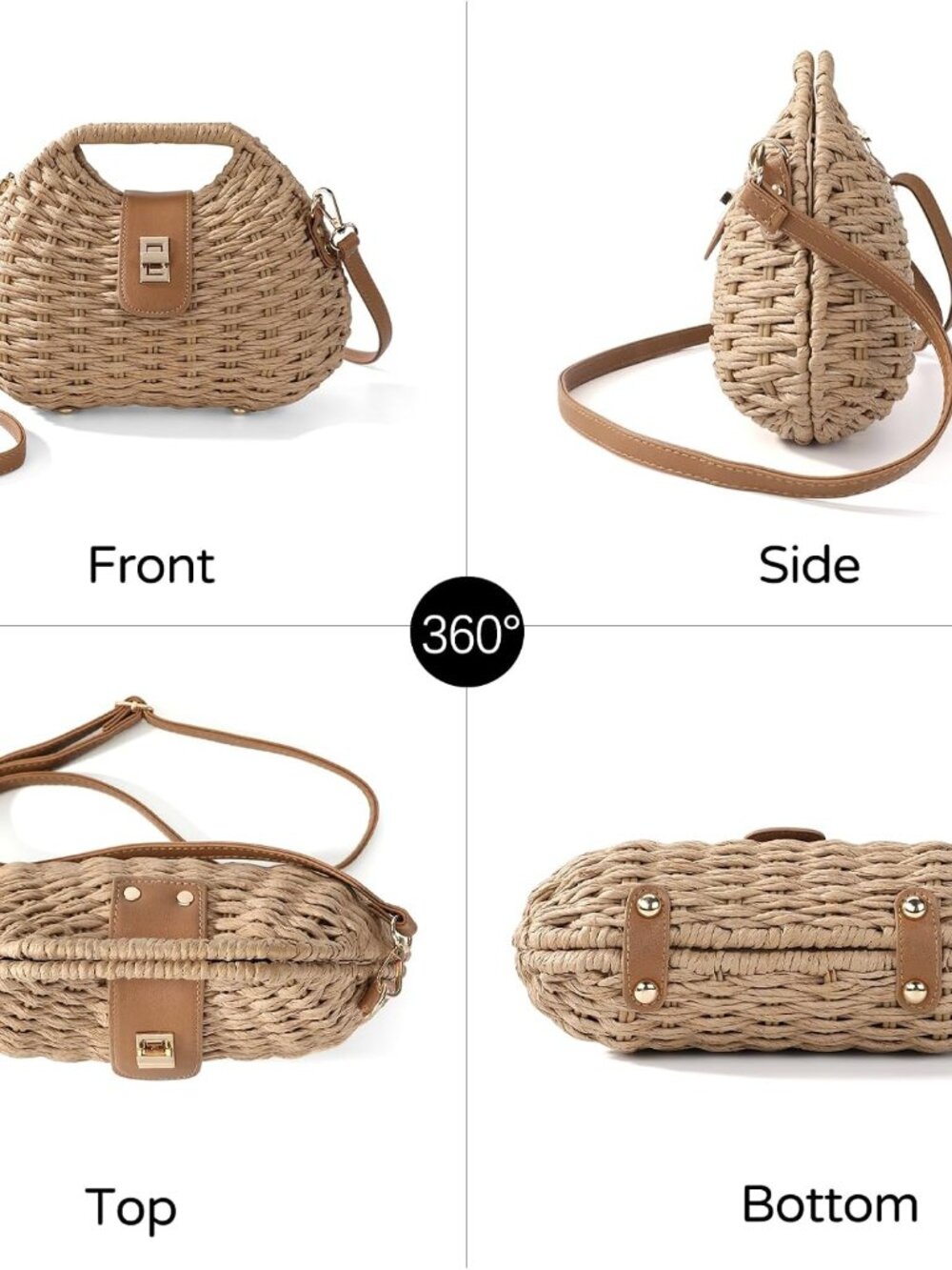 Clutch Purses for Women - Summer Beach Crossbody Bag with Adjustable Strap - Boh - Picture 4 of 6